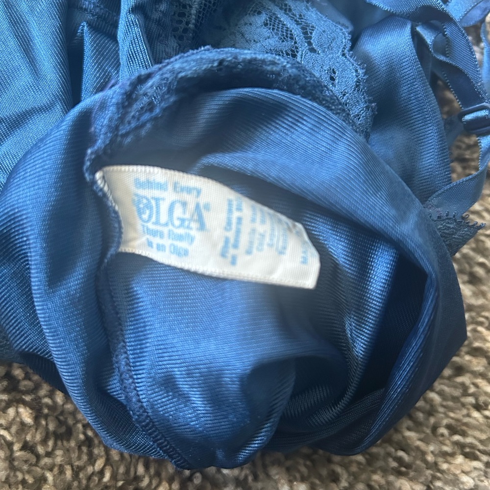 Olga Blue Lace Detail Lingerie